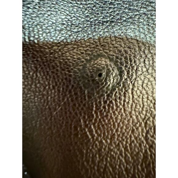 Mackage x Aritzia Metallic Gray Lamb Leather Moto Biker Jacket Small Chic Edgy - Picture 7 of 16